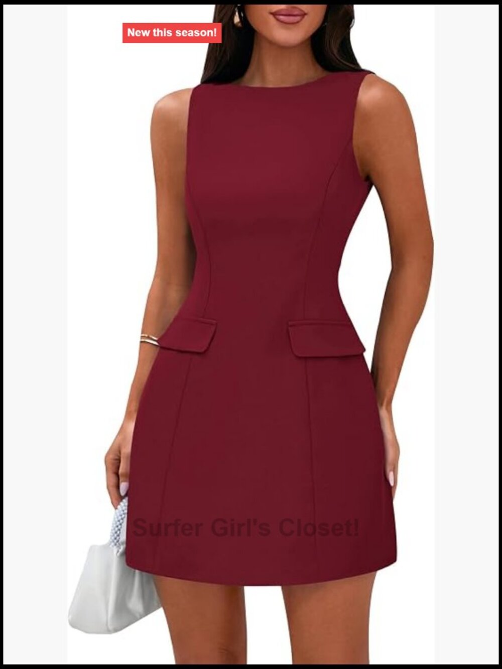Elegant Sleeveless Boat Neck Bodycon A-Line Mini Dress for Women - Work Office